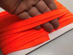 Undertøjskant - foldet med lille tungekant - neon orange, udgår